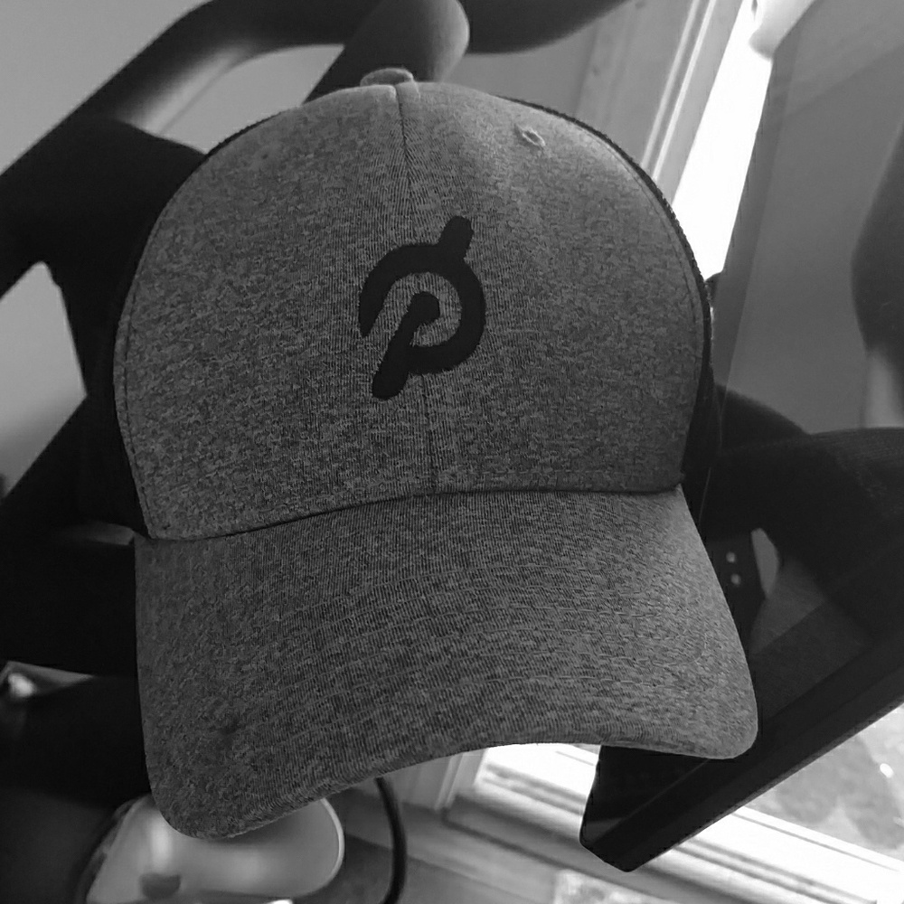 Baseball cap--Peloton sweatshirt hat